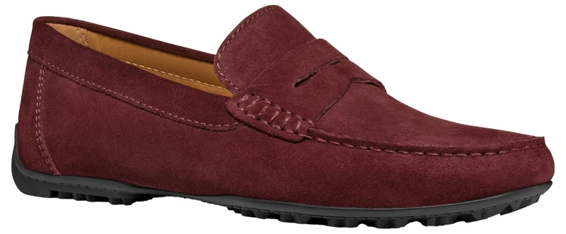 Geox Men's U Kosmopolis + Grip Moccasin, Wine Red, 6 UK