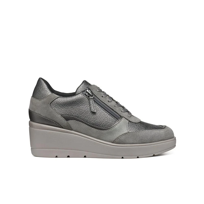 Geox Women's D Ilde A Trainers - Dark Grey, Size 5 UK