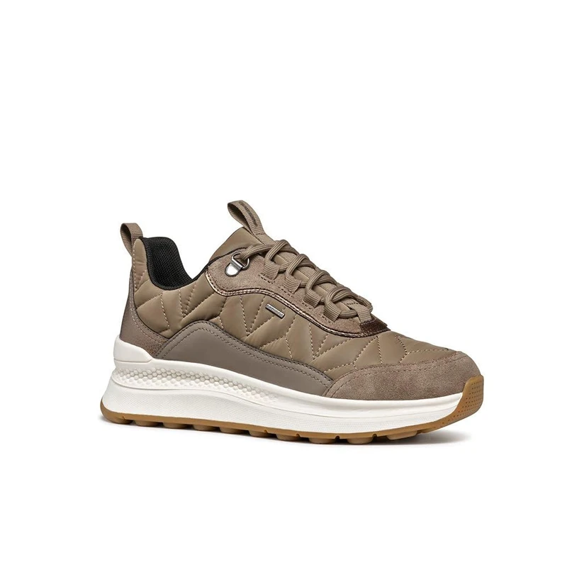 Geox Women's D Spherica Actif X2 Sneaker, Taupe, 8 UK