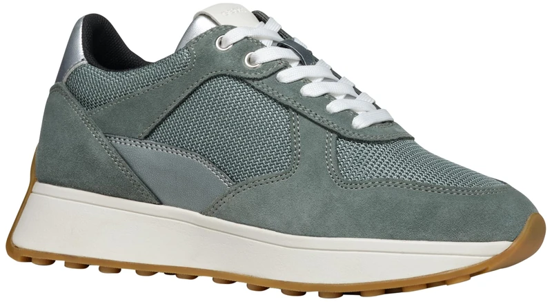 Geox Women's D Amabel B Trainers, Sage, 7.5 UK