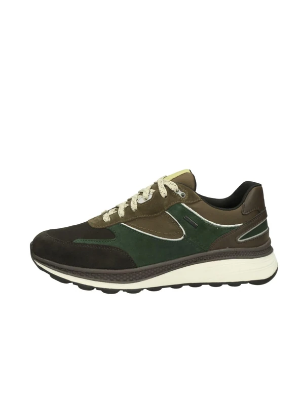 Geox Men's U Spherica Actif X1 Sneaker, Dk Coffee Dk Green, 10.5 UK