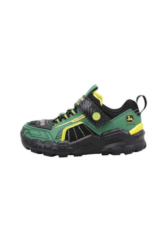Skechers Boy's Adventure Track Rugged-Brights Sneakers, Green Synthetic/Black Textile/Yellow Trim, 12 UK Child