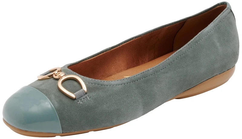 Geox Women's D Annytah A Ballet Flat, Sage, 7.5 UK