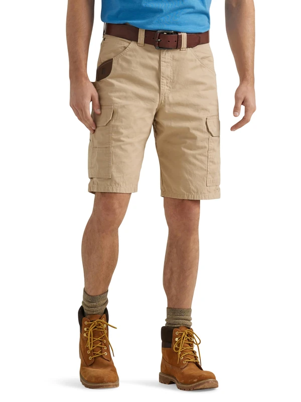 Wrangler Men's Ranger Cargo Short, Cornstalk, 40