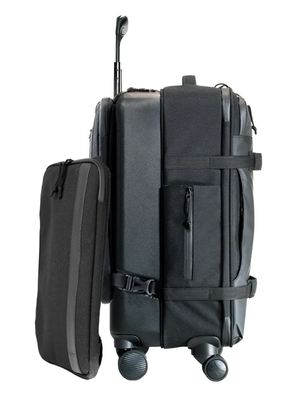 TASKIN The Denali 4 Wheel Hybrid Carry-On, Denali Carry-On + Laptop Sleeve | Black, Hybrid Carry-on Luggage with Spinner Wheels and Detachable Backpack - Image 1