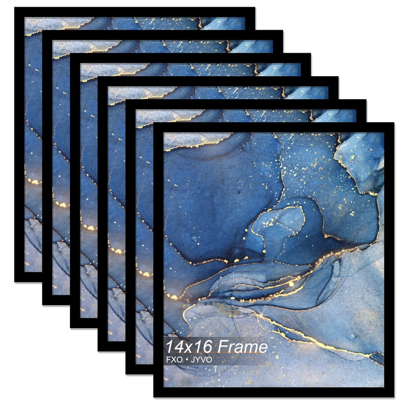 14x16 Picture Frame Set of 6 for Photo Poster Horizontally/Vertically