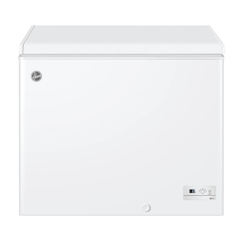 Hoover Freestanding Chest Freezer, 196L Capacity, E Class, Super Freezing Function, Suitable for Outbuildings and Garages, Integrated Handle, White, 91.5x55.5x84.5 cm - HHCH 200 ELK