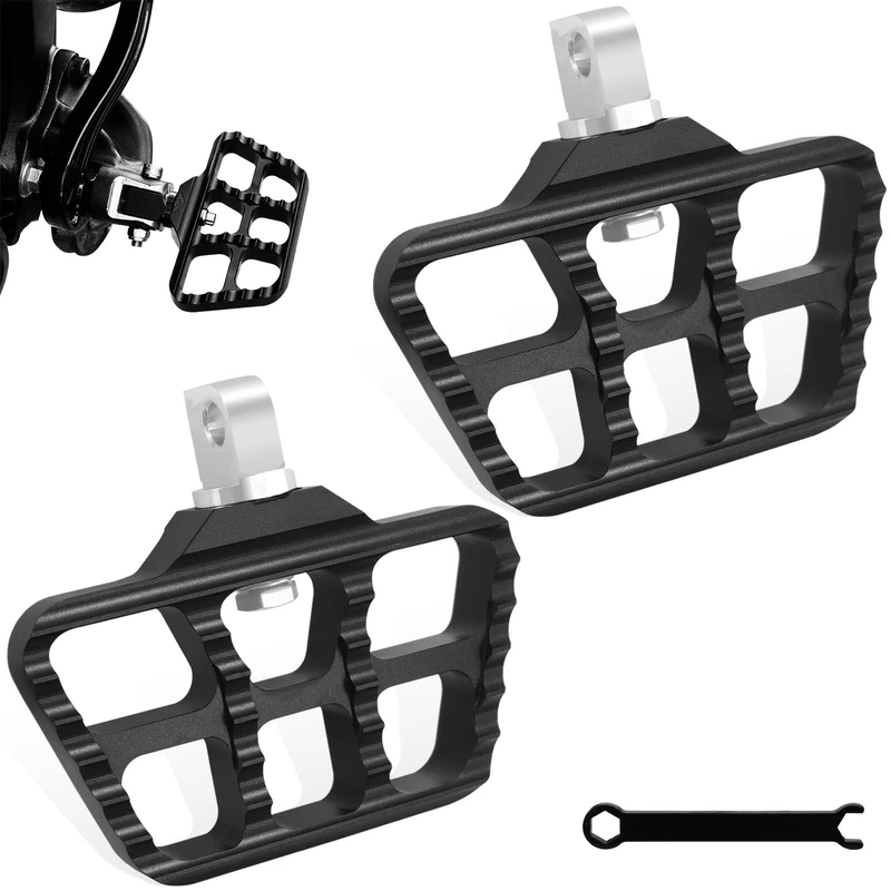 SWESGI Aluminum Foot Pegs for Harley Davidson, for Passenger and Rider Motorcycle Highway FootPegs Compatible with Touring Dyna Sportster Softail