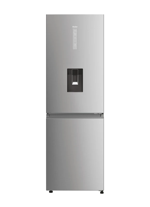 Haier 2D 60 Series 5 Pro Freestanding Fridge Freezer 60/40 with Water Dispenser, 2 Doors, D Class, Total No Frost, 349L Total Capacity, hOn App, AI & Wi-Fi Connected, Inox, 60x67x185 cm - HDPW5618DWPK