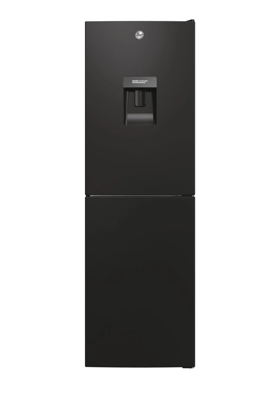 Hoover H-FRIDGE 300 Freestanding Fridge Freezer 50/50 with Water Dispenser, 2 Doors, Low Frost Technology, E Class, 246L Total Capacity, Internal Display, Black, 54.5x55x176 cm - HOCT3L517EWBK-1