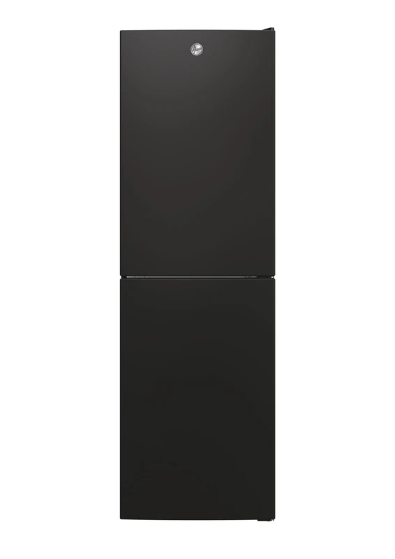Hoover H-FRIDGE 300 Freestanding Fridge Freezer 50/50, 2 Doors, Low Frost Technology, E Class, 252L Total Capacity, Internal Display, Integrated Handle, Black, 54.5x55x176 cm - HOCT3L517EBK