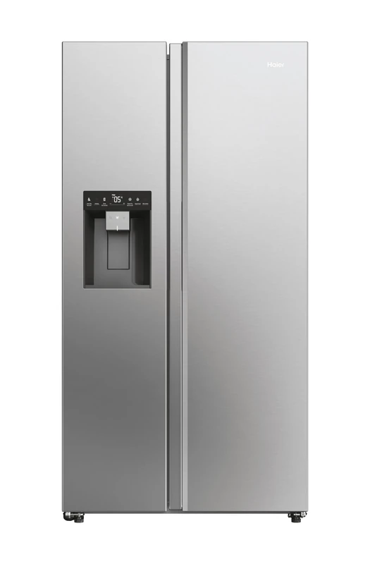 Haier SBS 90 Series 5 American Fridge Freezer, 601L, Platinum Inox, D Class
