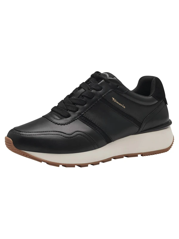 Tamaris Women' 1-23740-43 Sneaker, Black (Black Leather), 7.5 UK