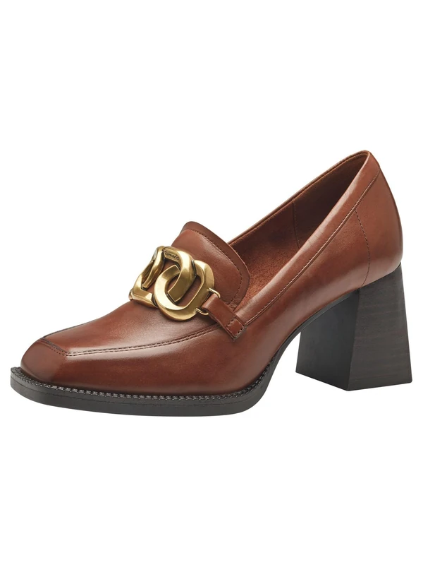 Tamaris Women's Leather Trotteur, Cognac, 6.5 UK