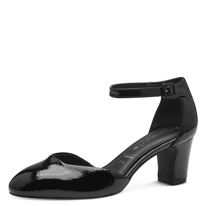 Tamaris Women's 1-24412-41 Court Shoes, Black (Black Patent), 7.5 UK