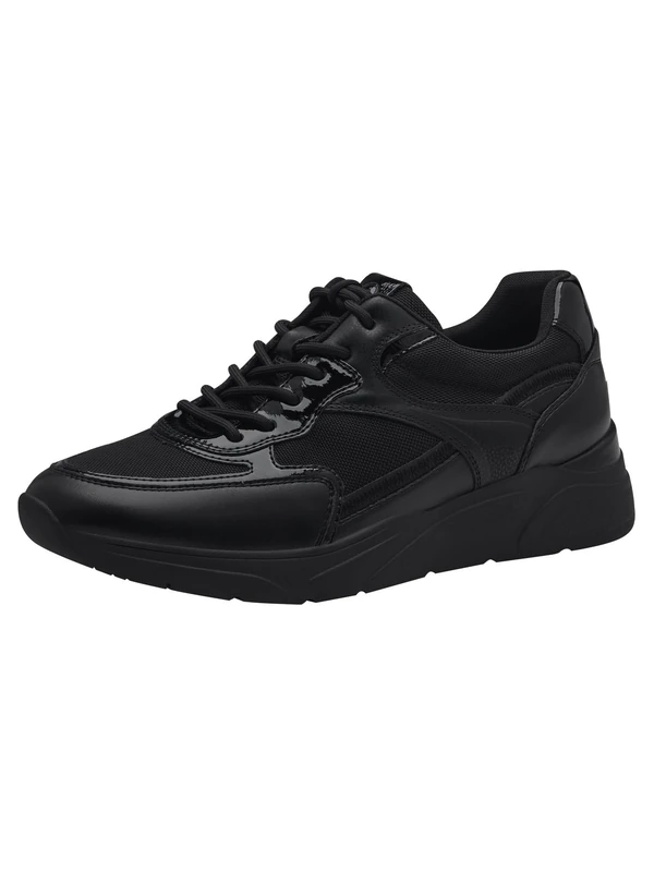 Tamaris Women's Flat Lace-Up Shoes, Plain Black, 3.5 UK