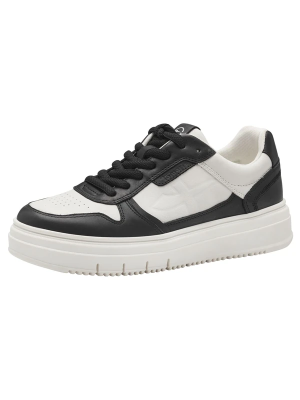 Tamaris Women' 1-23746-43 Sneaker, Black White, 6.5 UK