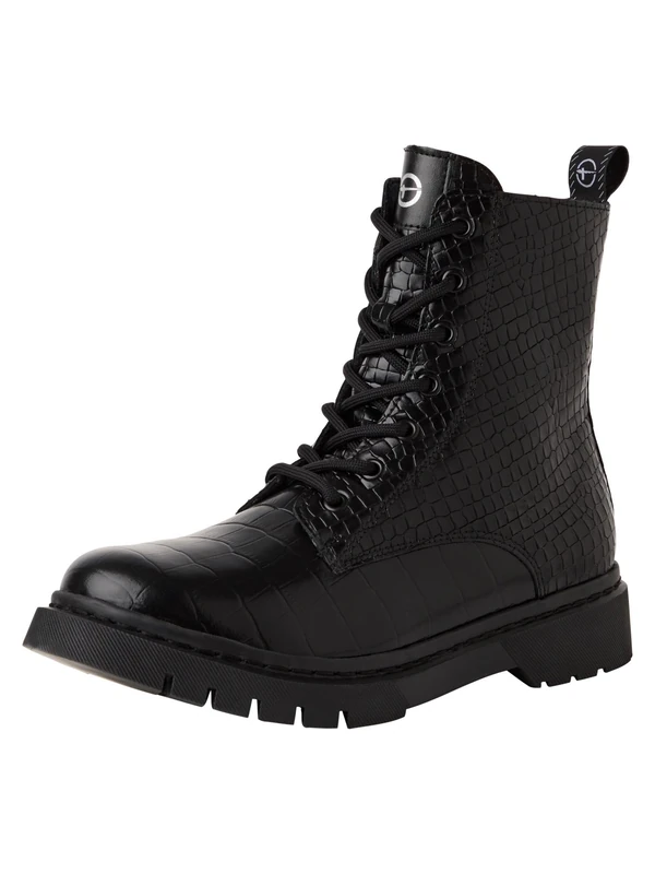 Tamaris Women' s 1-25054-41 Fashion Boot, Black Struct, 4 UK
