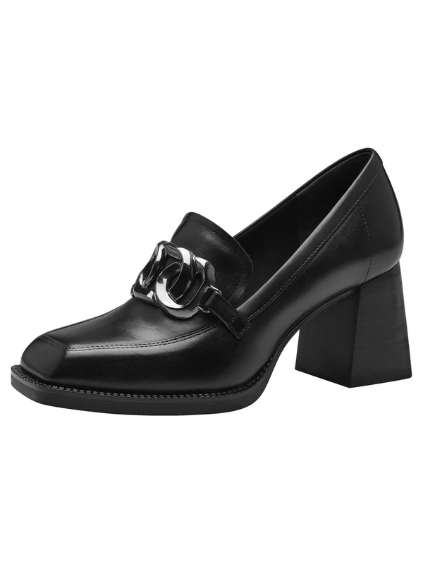 Tamaris Women's Leather Trotteur, Black, 6 UK