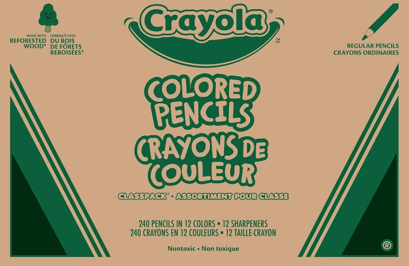 CRAYOLA Colored Pencils Classpack (240 Ct), Bulk Classroom Supplies, Colored Pencils for School, 12 Assorted Colors, Nontoxic - Image 1