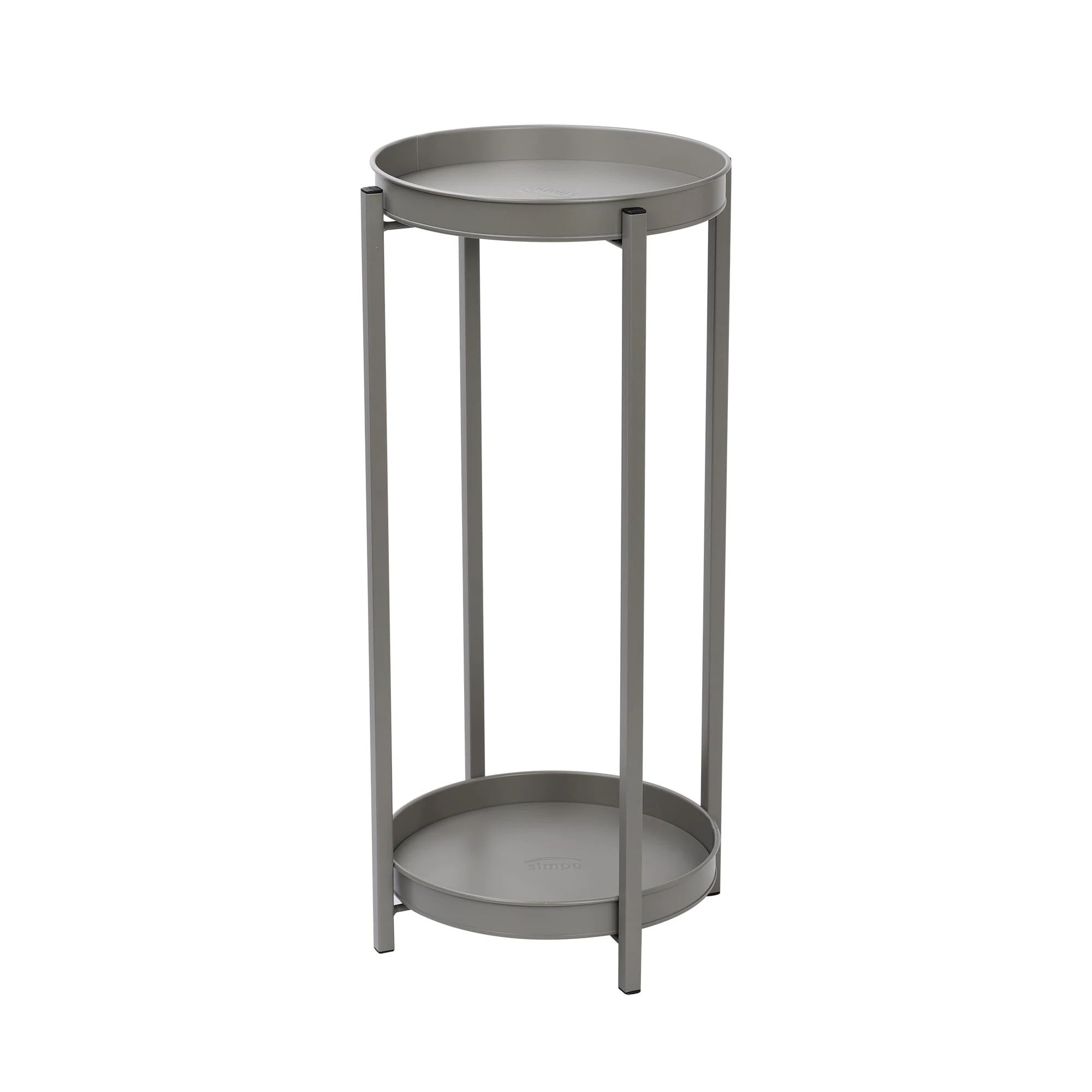 simpa 2 Tier Colour Metal Flower Plant Pot Holder Stands - Matt Grey