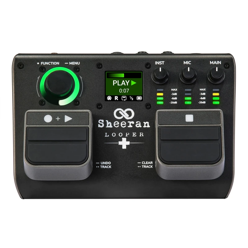 SHEERAN LOOPER + Dual Track Pedal for Guitar, Bass, Keyboard, Vocals and More, with 128 Loops Storage, 4 Looping Modes, LED Screen and Audio Interface