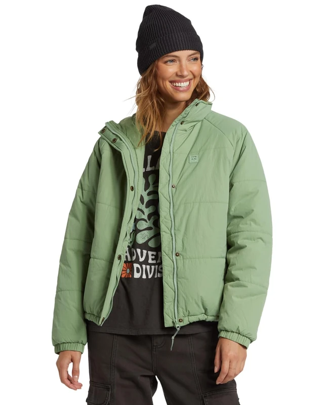 Billabong Jacket HIGH ROUTE PUFFER Women Green M