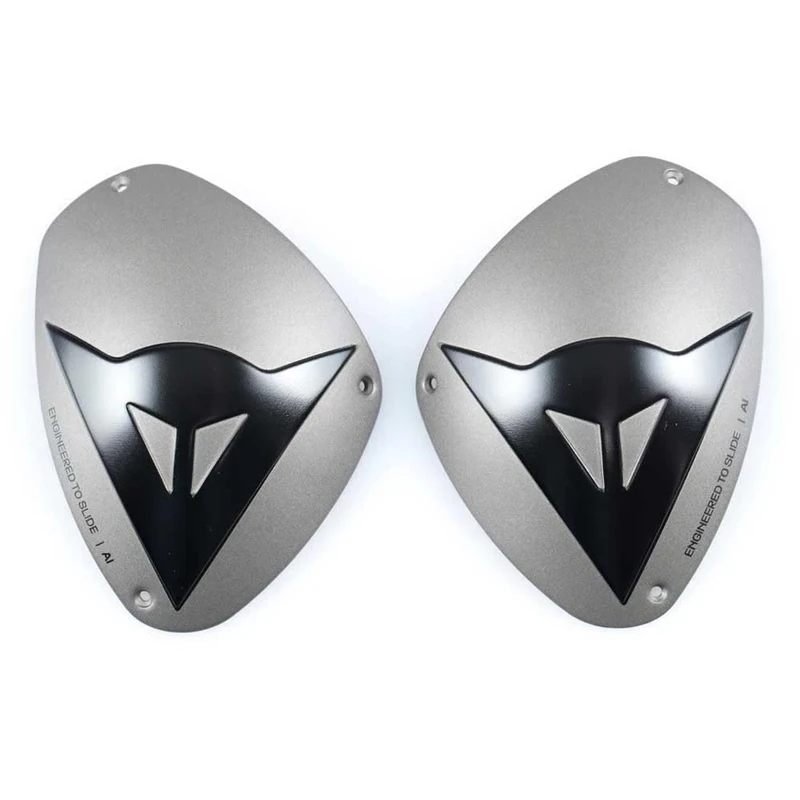 Dainese - Dets Aluminum Knee Plates, Aluminium Motorcycle Knee Protectors, Replacement Protectors for Motorbike Suit, for Men and Women, Aluminum/Black