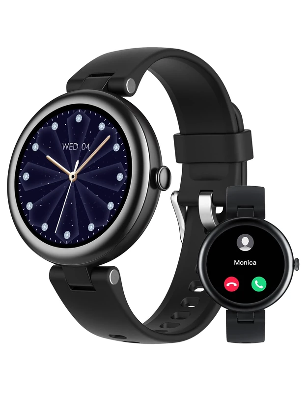 SHANG WING Smart Watches for Women,Stylish Round Screen 40mm Ladies Smart Watch with Step Counter,Heart Rate,SpO2,Sleep Tracker 100+ Sport Modes,Fitness Watch Women with Bluetooth Call,SMS/SNS Notify