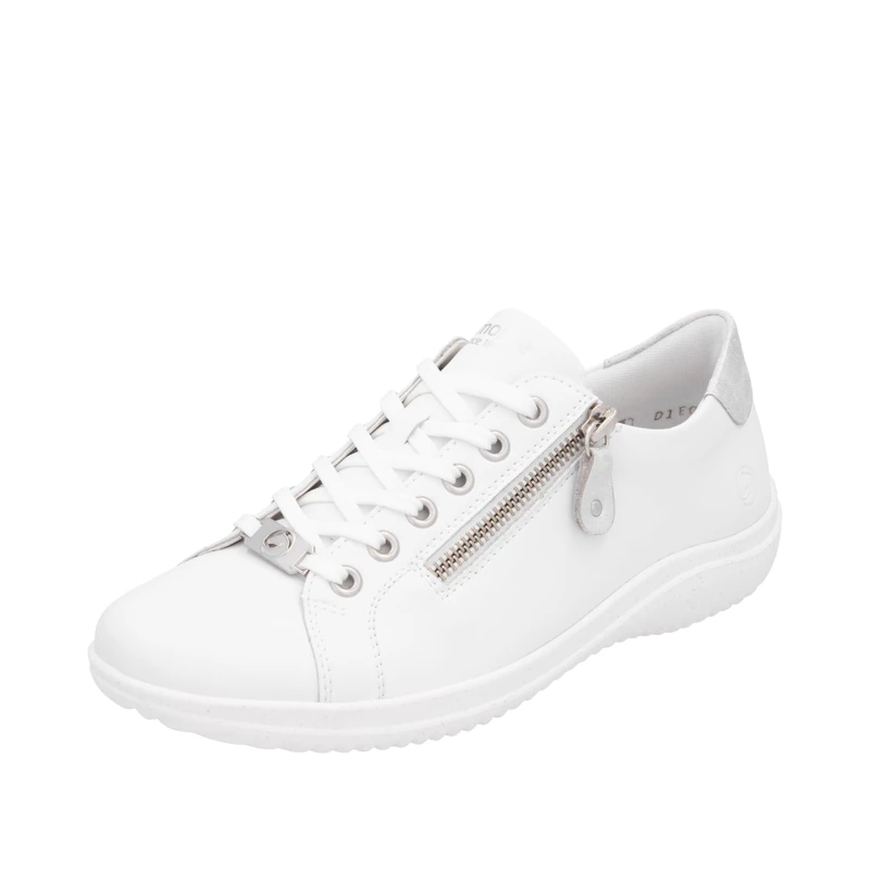 Remonte Women's D1e03 Lace Up Shoes, White, 4 UK