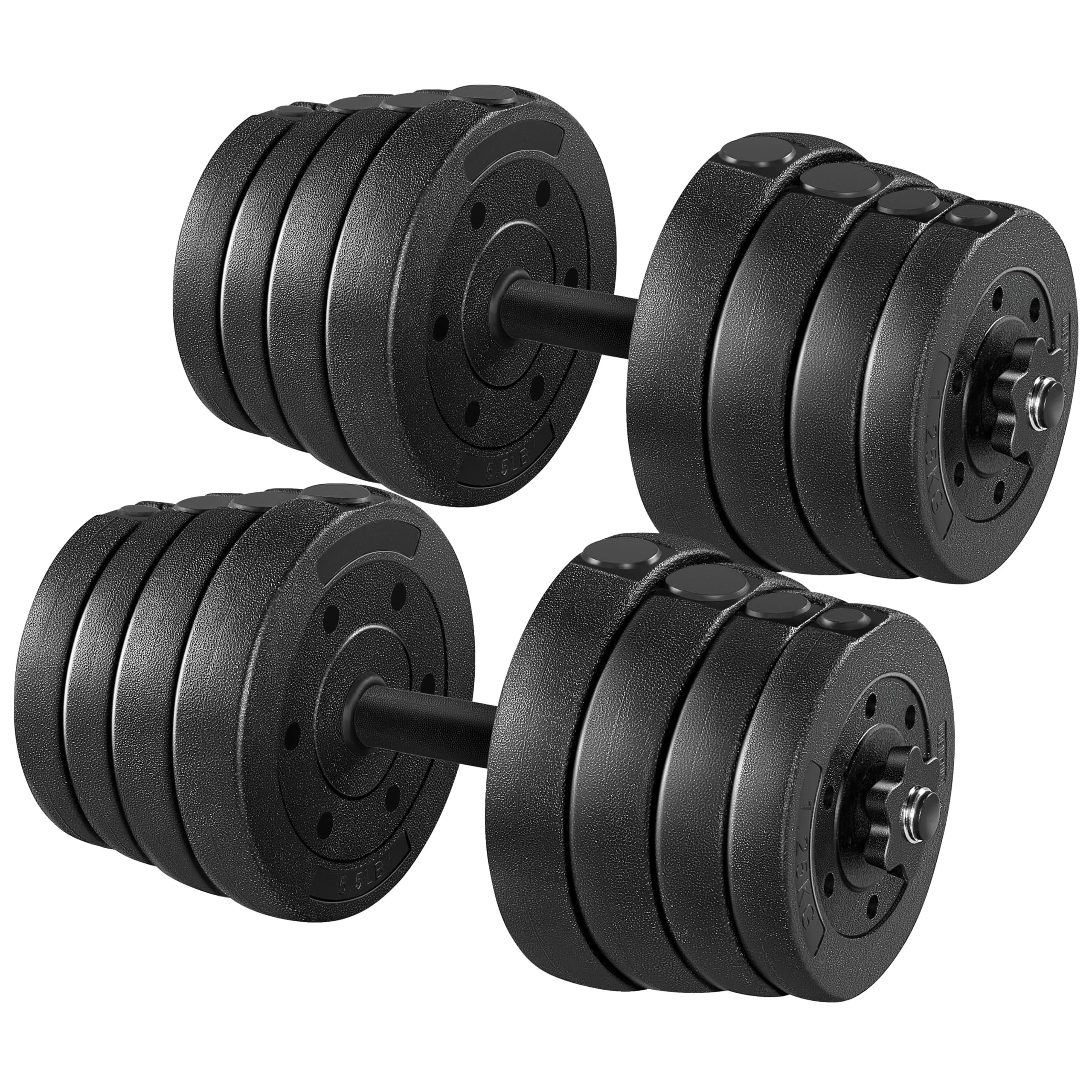 Yaheetech 30KG Adjustable Weight Dumbbells 15KGx2 Dumbbells Set (sold as a pair) Home Gym Fitness Dumbbell Set for Lifting Training