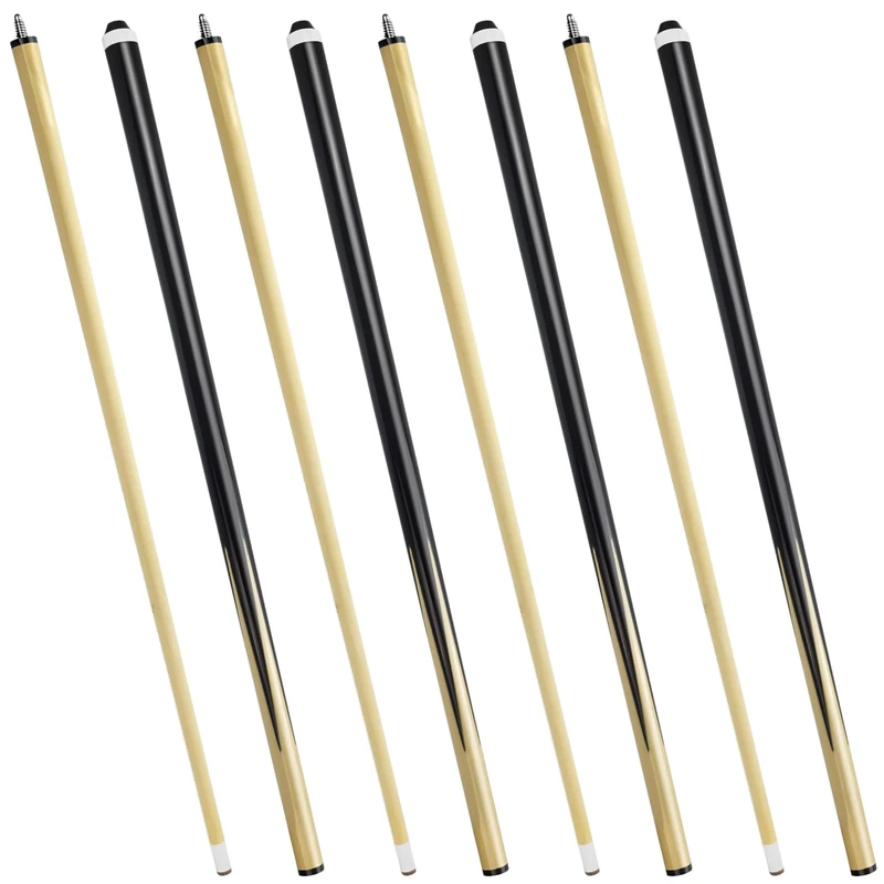VANLAN Billiard House Cue Sticks Pool Cues 4-Piece Billiard Tips 13mm House Bar Billiard Cue Sticks Hardwood Cues Set of 4 (48" Set of 4) - Image 1