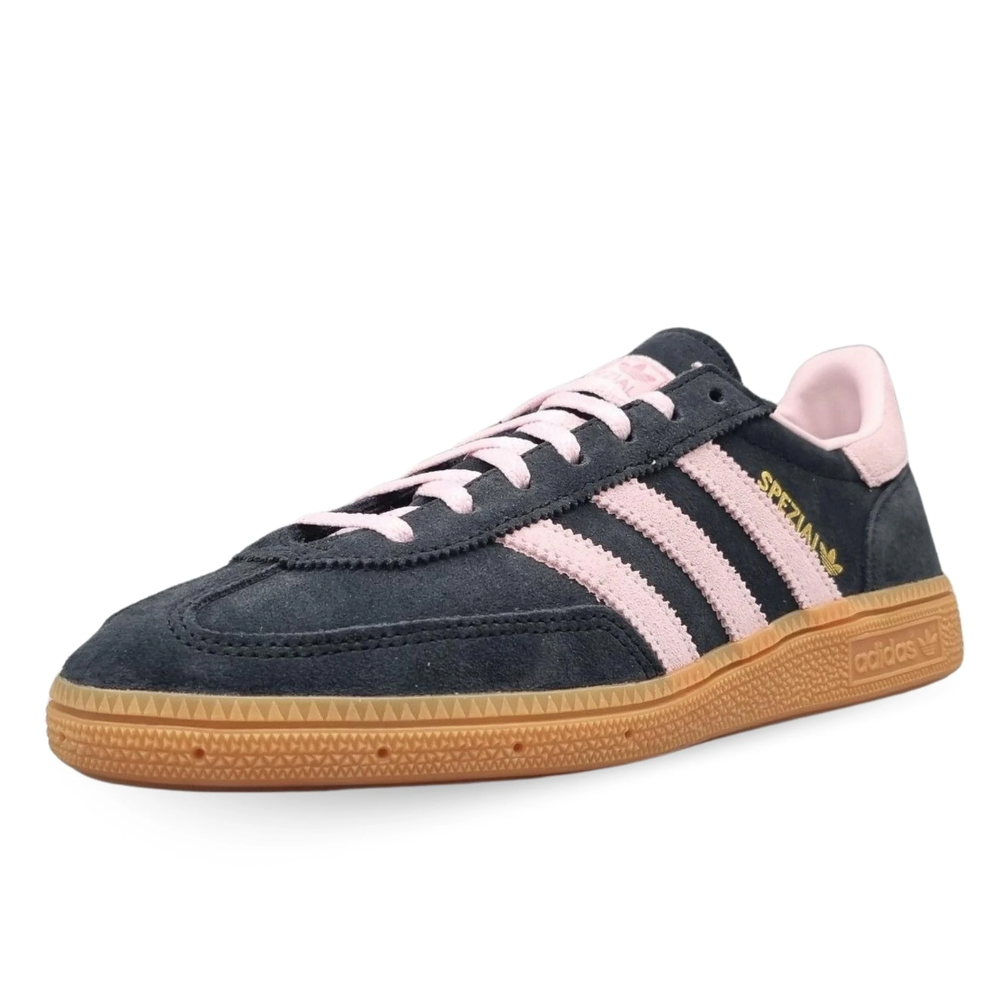 adidas Womens Handball Spezial Shoe, Core Black/Clear Pink/Gum, 8 UK