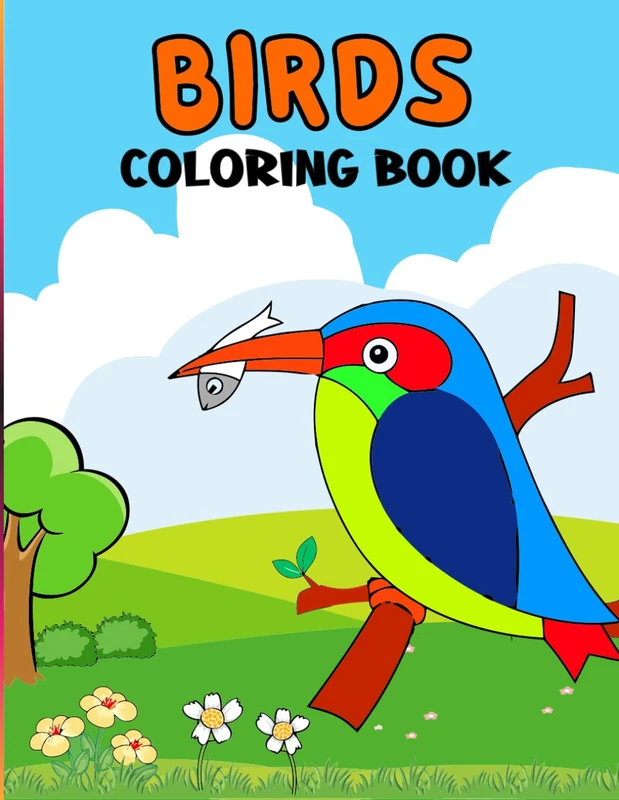 Birds Coloring book: 60 Pages Beautiful Birds Coloring Pages For Kids Ages 4-8