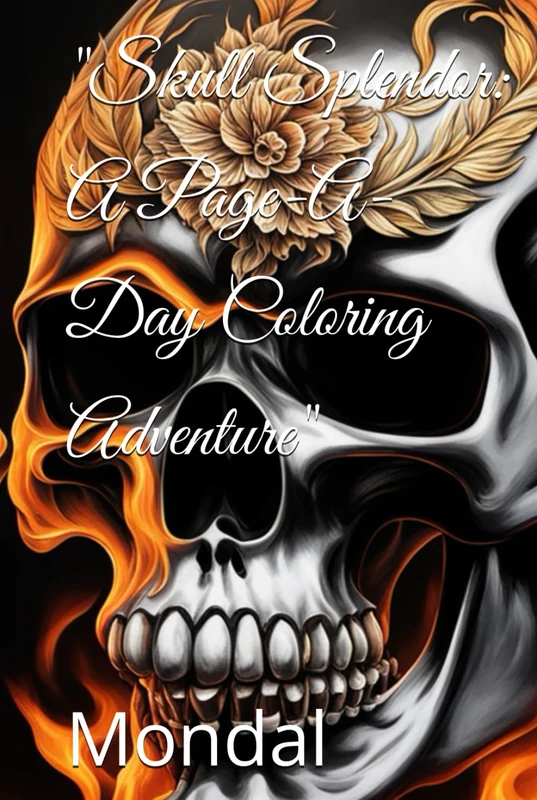 "Skull Splendor: A Page-A-Day Coloring Adventure"
