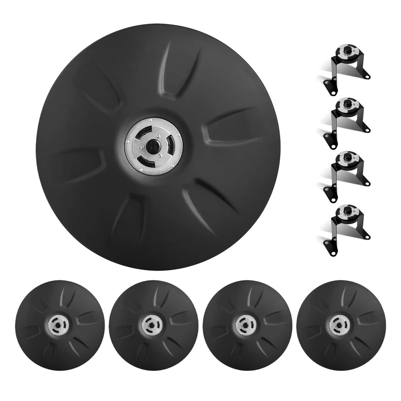 Grandroad auto 22.5" Premium Aerodynamic Semi Truck Wheel Covers, Durable Aero Efficiency Rim Guards for Enhanced Fuel Economy, Fits Standard Semi Truck Wheels, Easy Installation, Black