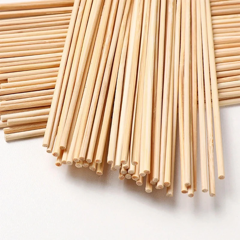 SWoob 100pcs Wooden Sticks Dowels 300 * 3 mm Craft Pins Rods DIY Stick for Model Making, Home Decoration and Crafts
