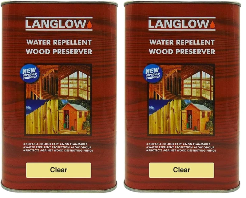 Palace 1101500 Langlow Wood Preserver, Clear, 1 Litre (Pack of 2) - Image 1