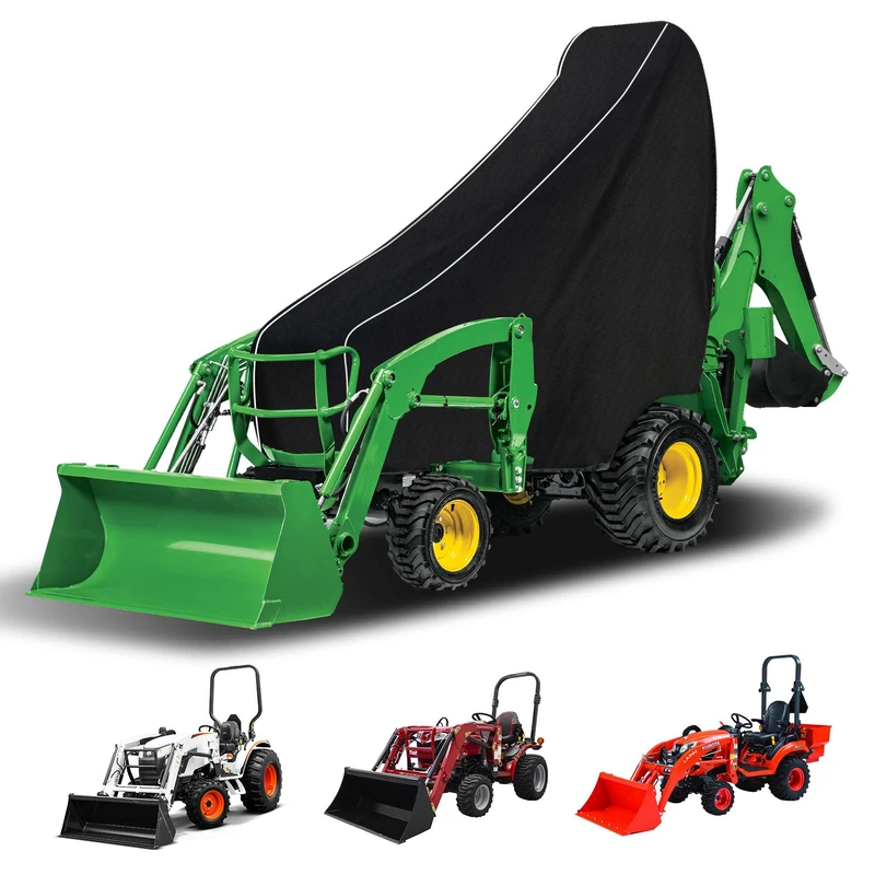 Waterproof Compact Utility Tractors Cover Replace for John Deere 1,2,3 Series 2320, 2520, 2720, 3320, 3520, 3720, Kubota, and Mahindra, 600D Oxford Cloth Tractors Cover for Snow Rain Dust Protection