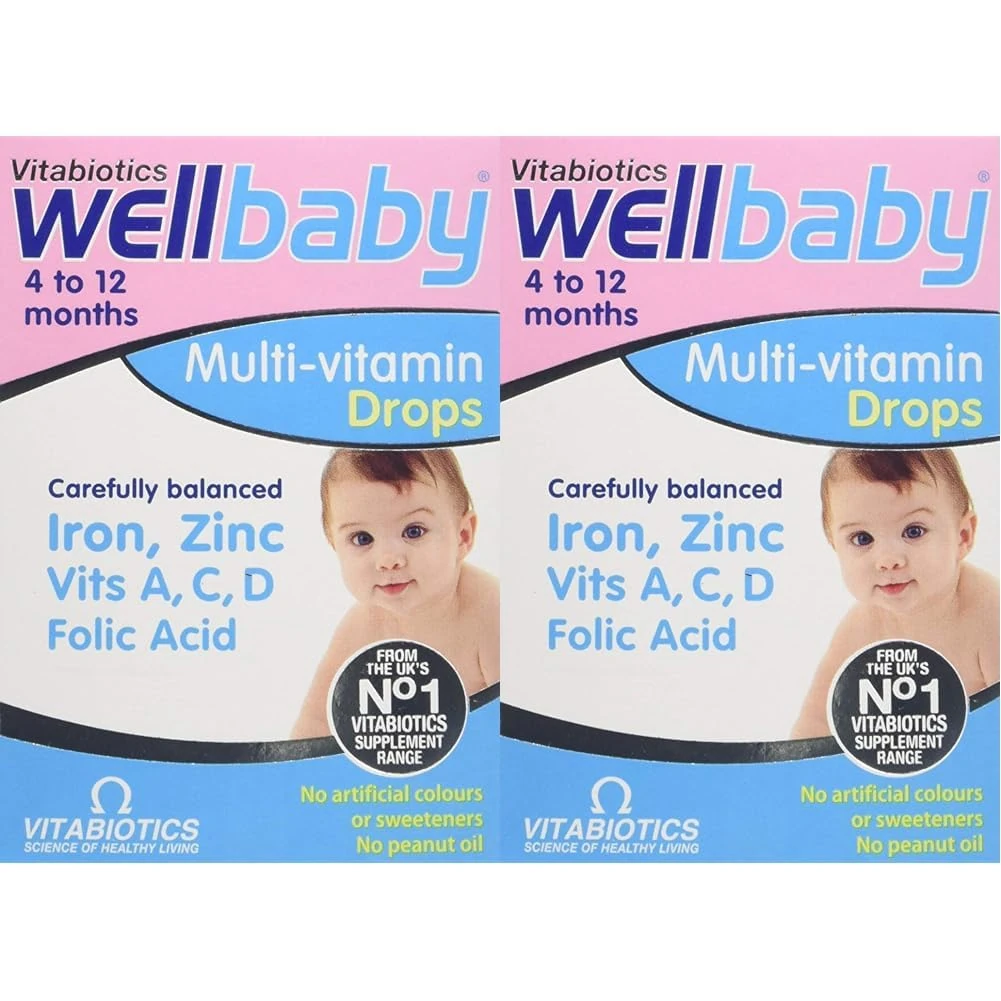 Vitabiotics Wellbaby Multi-Vitamin Drops, 30ml (Pack of 2)