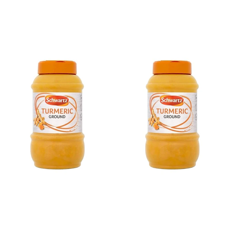 Schwartz Ground Turmeric - Spices for Indian and Caribbean (Pack of 2)