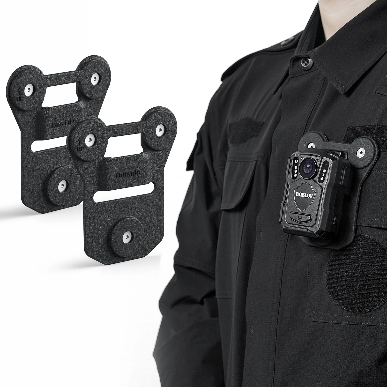 BOBLOV Body Camera Magnetic Mount, 6pcs Magnets Style, Universal Suction Back Clips, Compatible with All Police Cameras, Fixed on Clothes to Prevent Camera from Moving (12x9cm)
