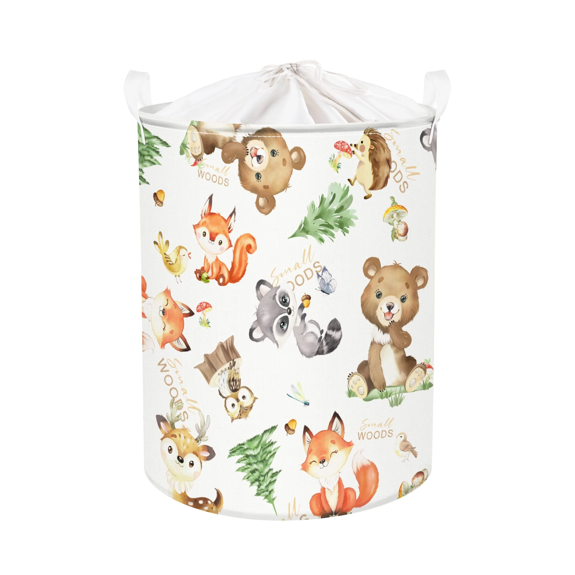 Clastyle Woodland Animals Laundry Hamper Leaf Book Storage Basket for Bathroom Parent Storage Box to Organize Toy Clothes,Koala,40x50 cm