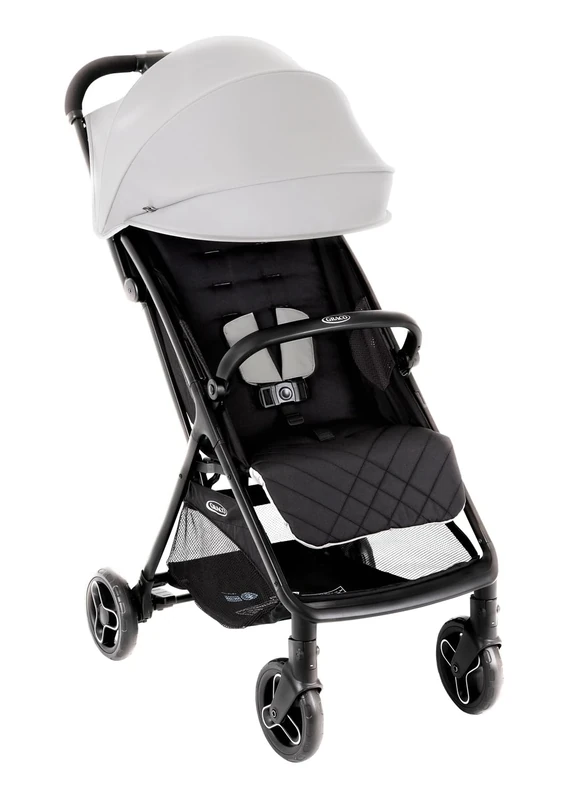 Graco Myavo Compact Stroller/Pushchair with Raincover - Suitable from Birth to Approx. 4 Years (0-22kg). Lightweight at only 5.8kg with a one-Second, one-Hand fold, Steeple Gray Fashion