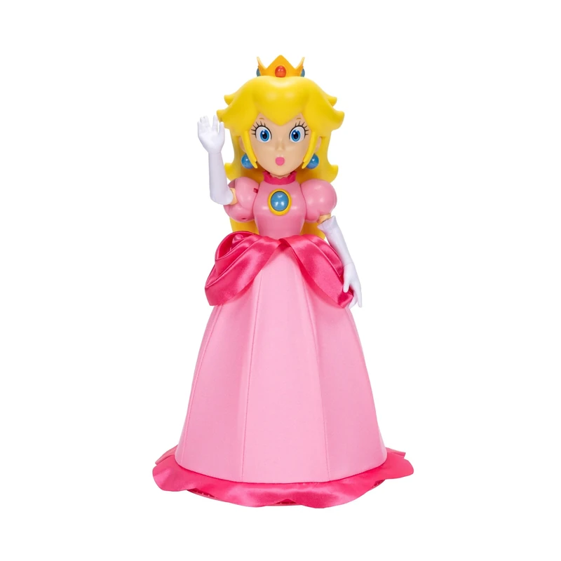 Nintendo Super Mario Princess Peach 12in/30cm Feature Articulated Doll, Official, Moving 'Floaty Jump' Feature, Poseable with Iconic Dress & Crown, Detailed Design, Collector's Packaging