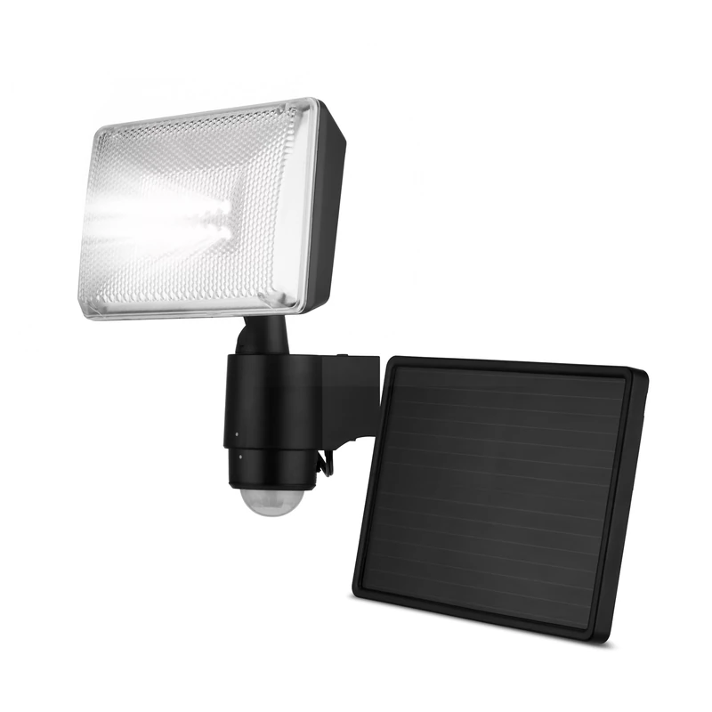 REV Solar LED Spot Light, IP44, 6W LED Bulb, 480lm, 6000K, Wall Light, Ideal for Yard Entrances, Garages and Entrances to Home, Anthracite - Image 1