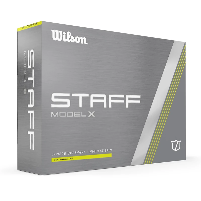 Wilson Staff Golf Balls, Staff Model X, FourPiece High Spin Golf Ball, 12 Balls, Yellow