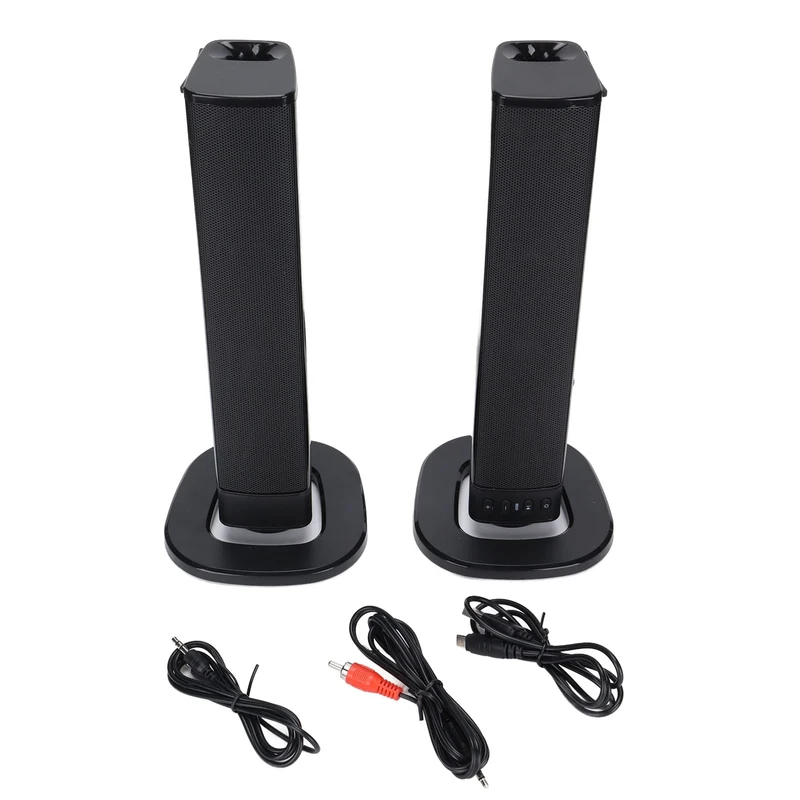 Home Theater Floor Standing Speaker BS 36 Wired TV Soundbar Separable Floor Standing Tower Speaker With LED Indicator Rechargeable for TV Computer Wire