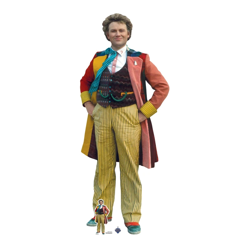 Star Cutouts SC4400 Doctor Who Sixth Doctor Colin Baker Lifesize Cardboard Cutout – Classic Doctor Display for Dedicated Collectors