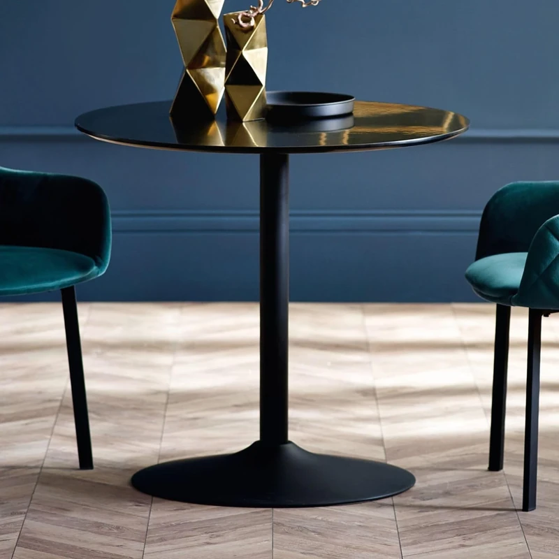 Julian Bowen Nero Round Table 80Cm - Black